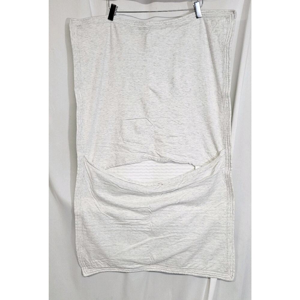 West Elm Light Heathered Gray Cotton Cloud Jersey 20x36 King 2 Pillowcase Shams - Picture 4 of 5